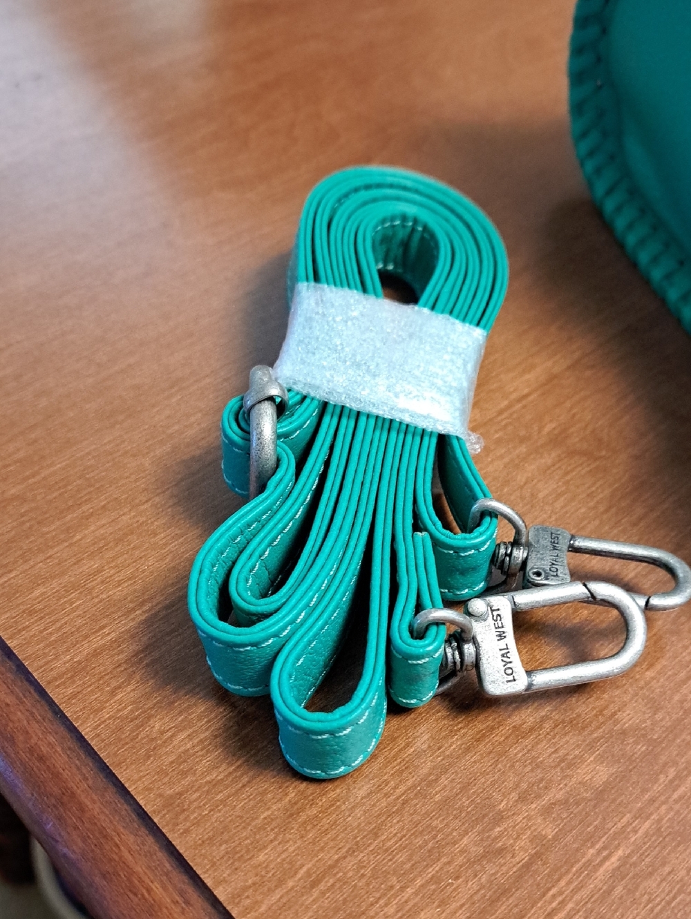 Loyal West Teal Tooled Leather Top-Handle Bag - Picture 5 of 7